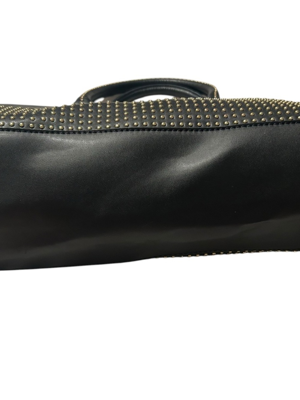 BCBG Black Tote with Gold Stud Accents - Picture 3 of 4